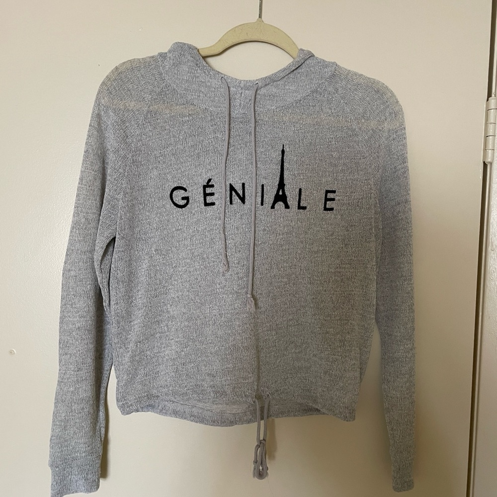 Sheer gray light hoodie